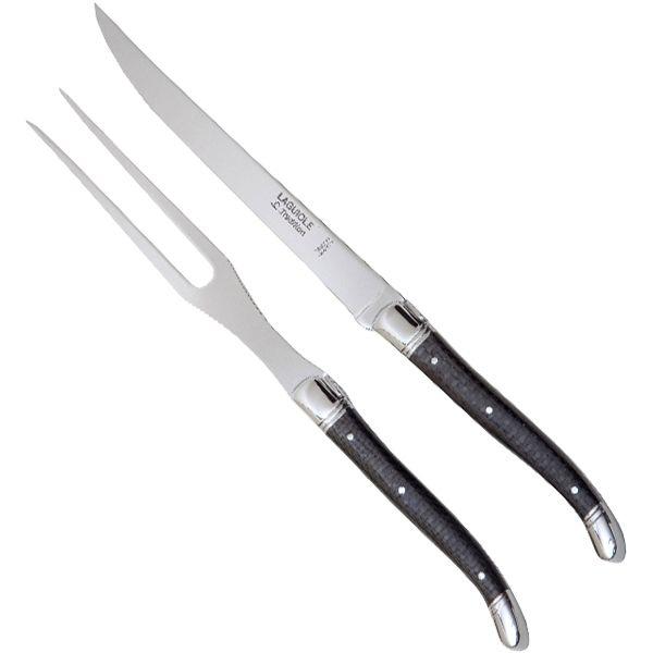 Laguiole Tradition forskærersæt i Carbon Fibre